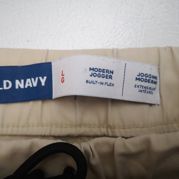 Old Navy Built-in-Flex Men's Size Large Cream Color Modern Joggers - Picture 3 of 15